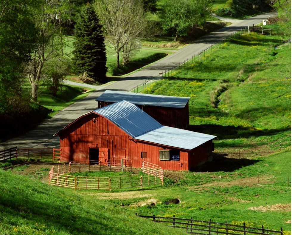 red barn in the country