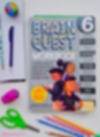 Brain quest Workbook for 6th grade with notebook, pencil and mini globe sharpener