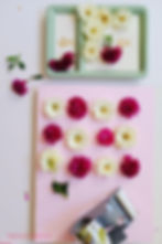 DIY mini Flower wall tutorial craft activity for Calico Critters, Barbie Sylvanian Families