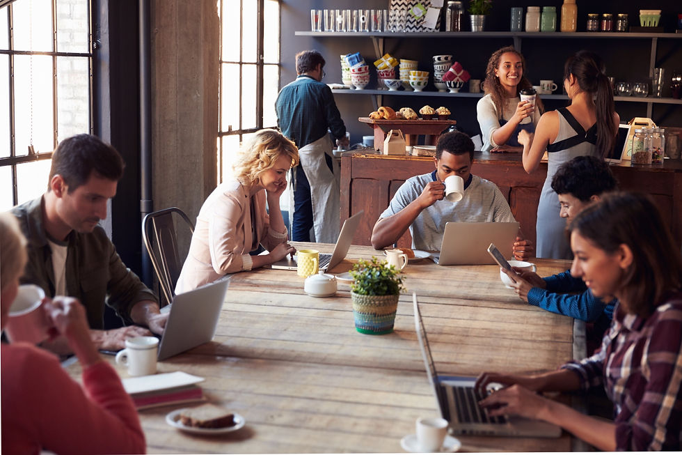 4 Data Safety Tips To Practice While Traveling people in coffee shop