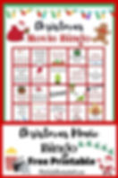 Christmas Movie Bingo Printable Free digital download with Santa