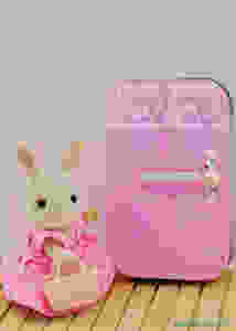 DIY - Make Your Own A-Door-Able Altoid Tin Craft for Kids of All Ages! Calico Critter Sylvanian Family bunny by pink door