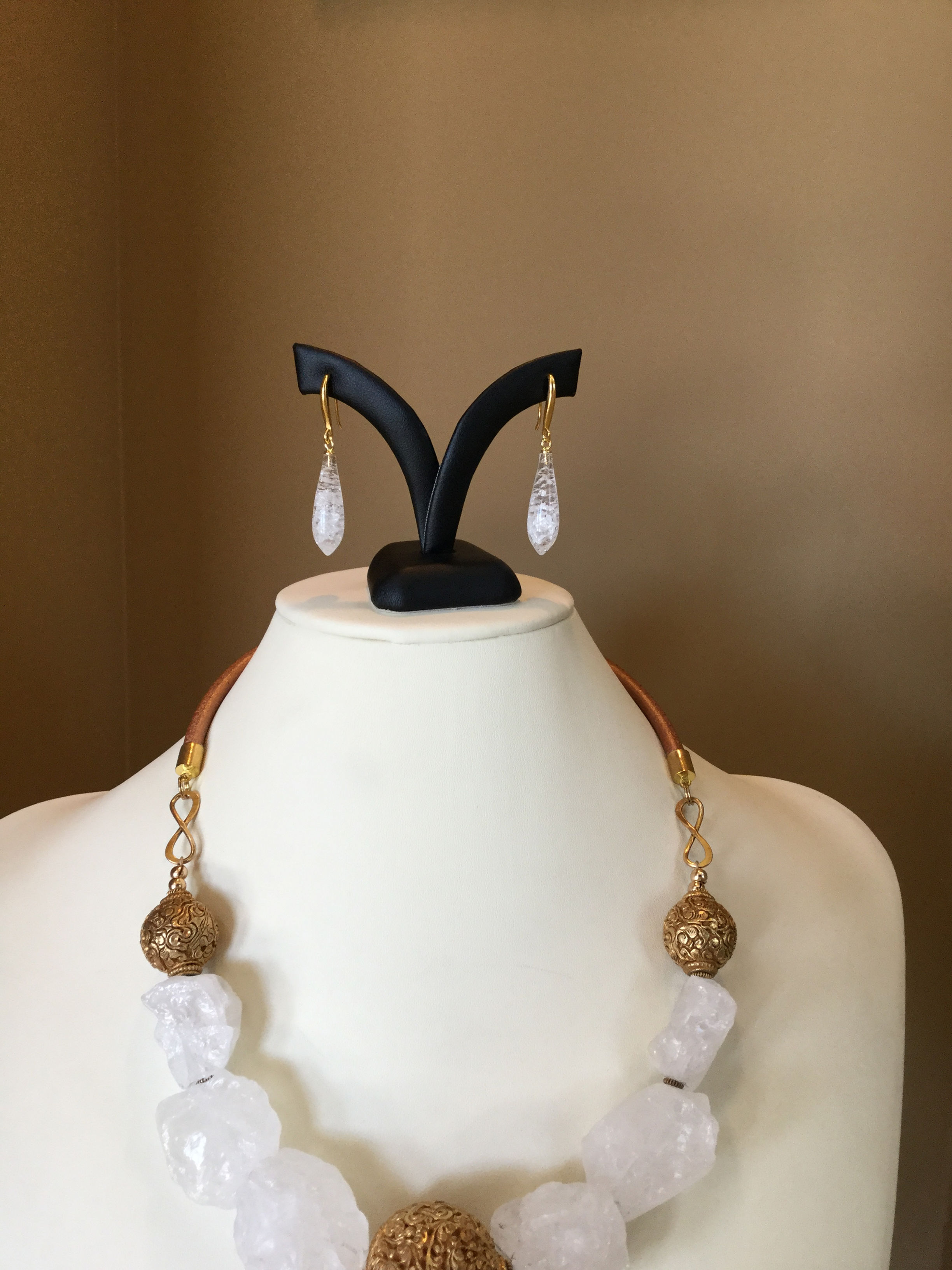 Crystal Quartz Drop Earrings