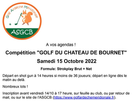 Compétition "Golf de Bournet"