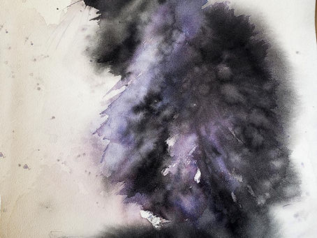 PastelMat Black Cat Watercolor Experiments