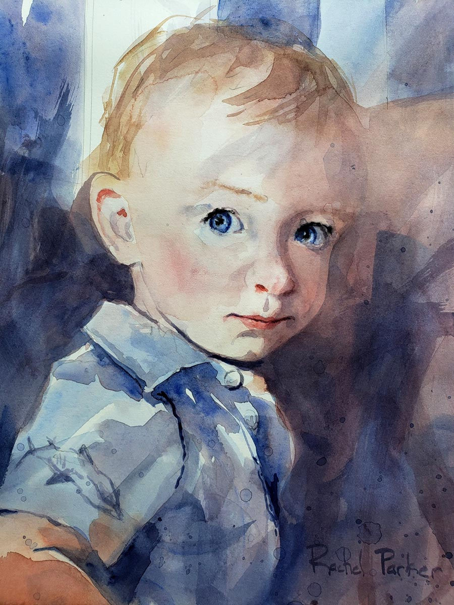 "Parker on Hot Press" Watercolor Tutorial