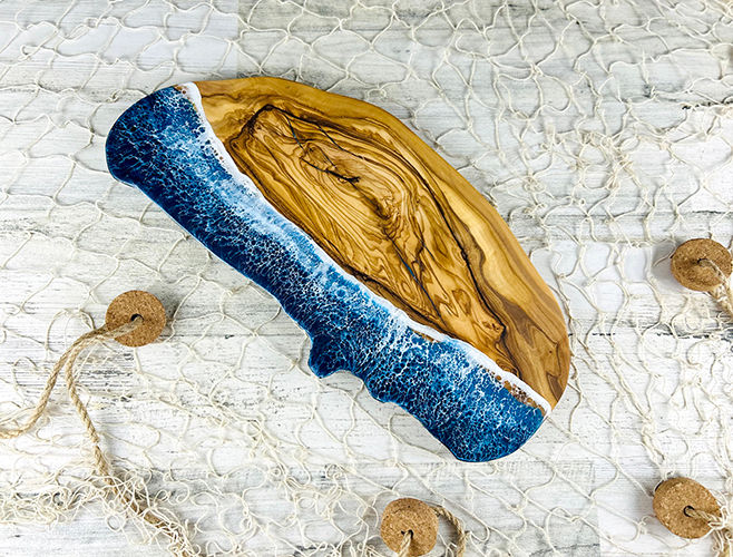 Olive wood charcuterie board