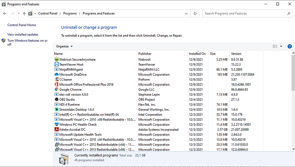 Select Programs