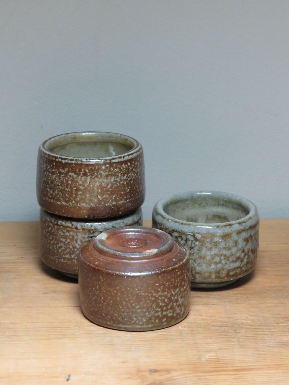 Thumbnail: egg cups, studio pottery, ceramic, salt glaze, artisan
