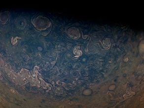 Juno Flies Past the Moon Ganymede and Jupiter, With Music by Vangelis