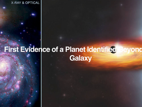 First Evidence of a Planet Identified Beyond Our Galaxy