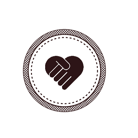 Ayudar a mano insignia