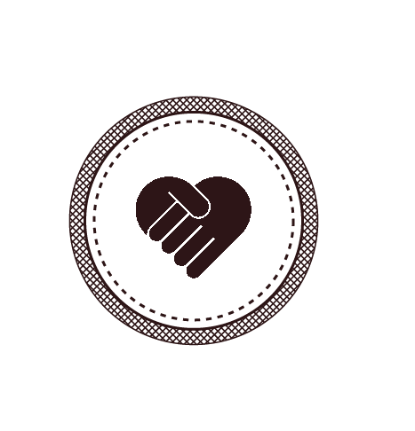 Aider à la main Badge