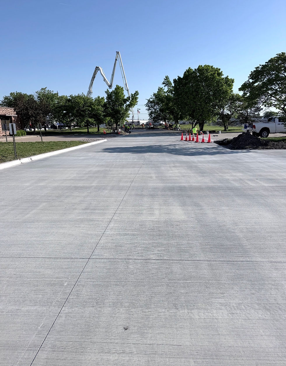 Large expanse of smooth pavement.