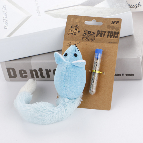 Thumbnail: Pet Cats Toy Simulation Plush Mouse Combinations Pet Long Tail Cat Grass Contain