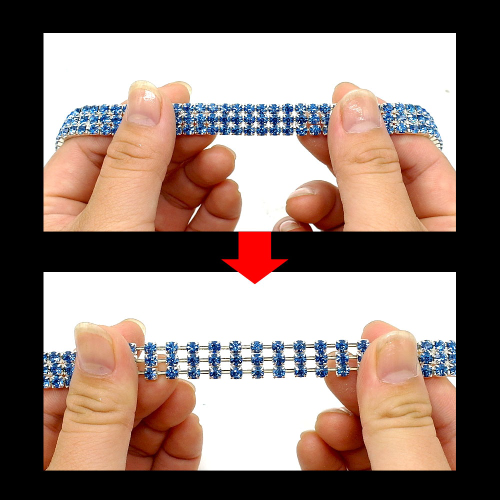 Thumbnail: Rhinestone Puppy Dog Collars Jeweled Crystal Kitten Cat Necklace Bone Charm