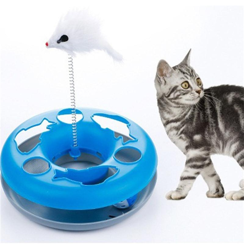 Thumbnail: New Multiple Color Cat Toys Spring Mice Crazy Amusement Disk Multifunctional