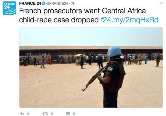 France24 TV Under Fire Over Rwandan UN peace keepers's Photos