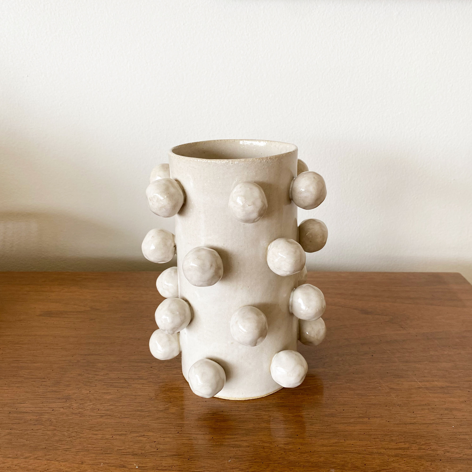 Large White Bobble Vase