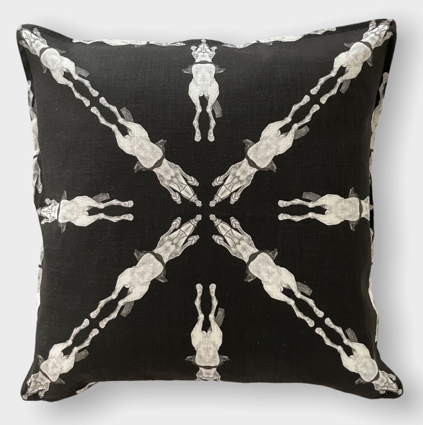 HORSE BELOW 20" Square - Black