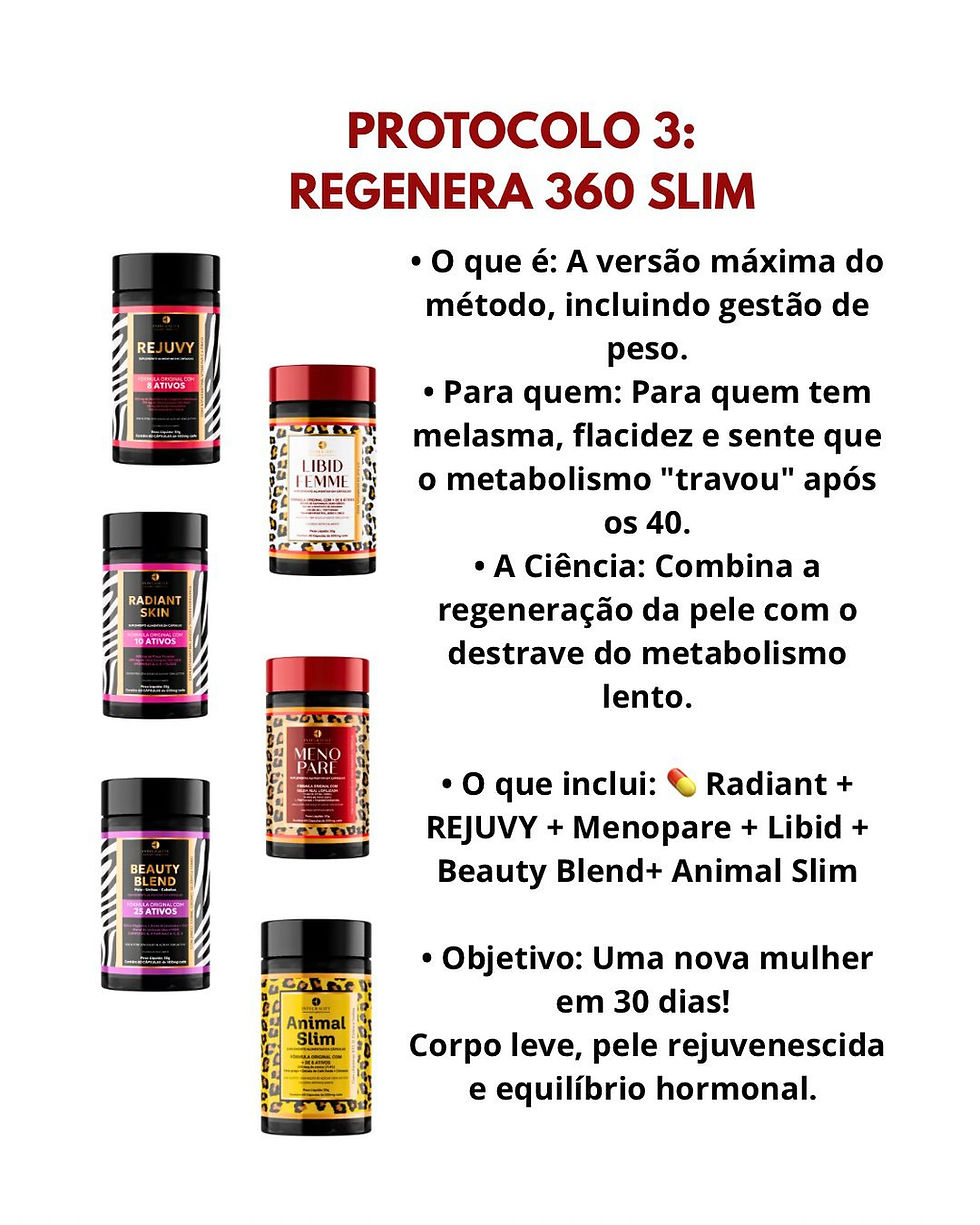 Miniatura: PROTOCOLO DE CHOQUE PHD 30 DIAS-REGENERA 360 SLIM  - 6 SUPLEMENTOS PREMIUM