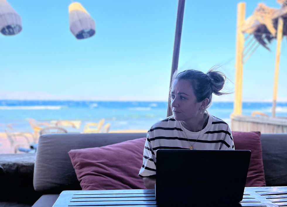 Woman thinking before a meeting, weighing up whether she's ready
