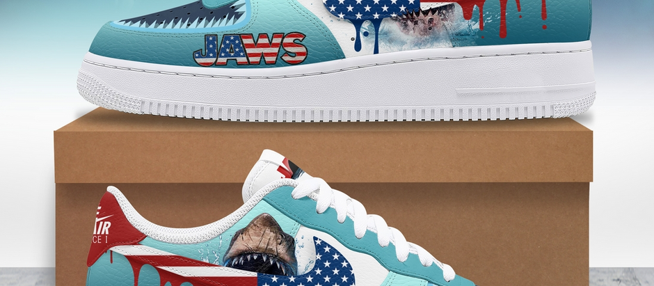 Jaws Happy 4th Of July Air Force 1 Sneakers
