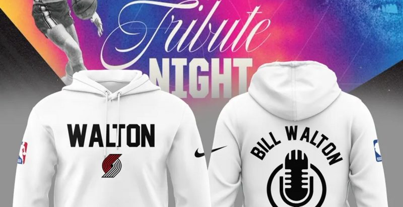 Portland Trail Blazers 2025 Bill Walton Tribute Hoodie