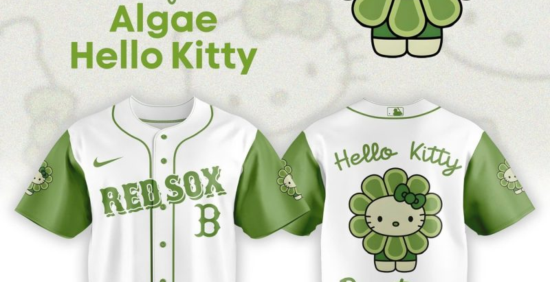 Boston Red Sox x 32 Algae Hello Kitty Baseball Jersey