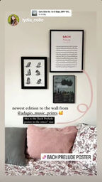 bach cello prelude framed poster