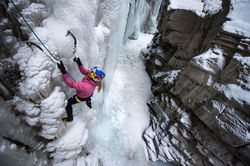 Eisklettern Petra Klingler