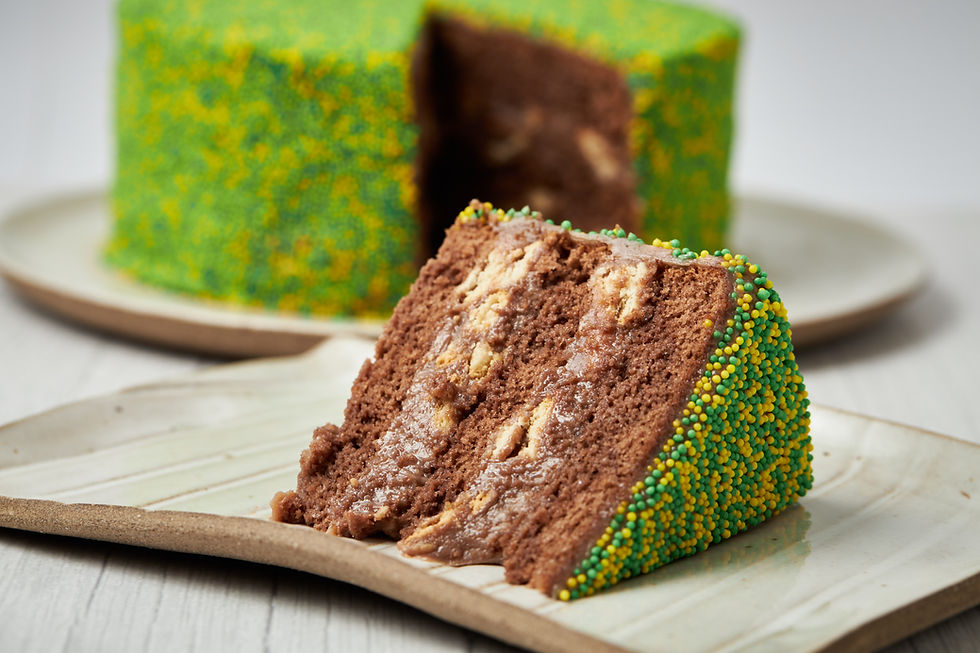 Bolo Palha italiana Verde e Amarelo