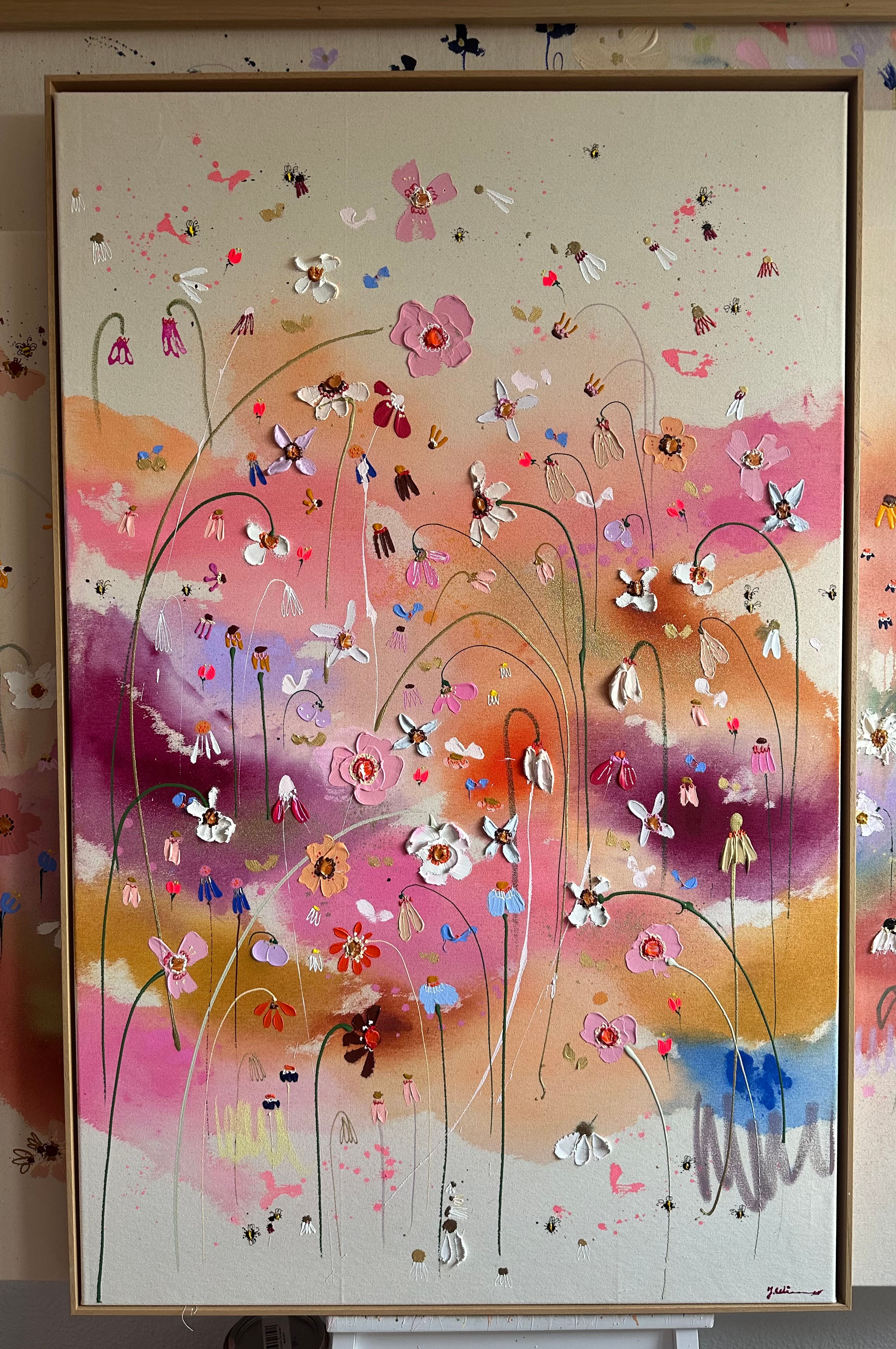 Acryl auf Leinwand „Where Flowers Learn to Fly“