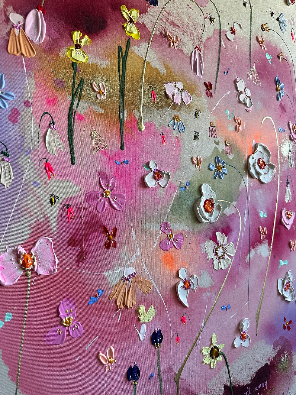 Miniaturbild: Acryl auf Leinwand „Bloom & Be Happy“
