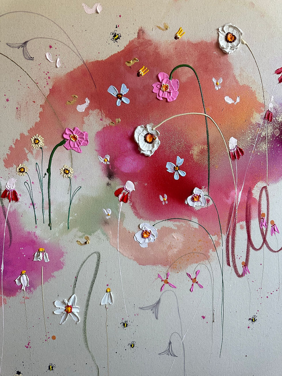 Miniaturbild: Acryl auf Leinwand „Summer Red Whispers“