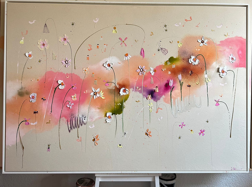 Miniaturbild: Acryl auf Leinwand „Blüten die Erinnerungen wecken“
