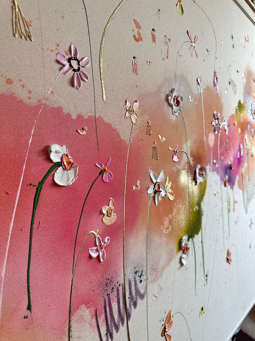 Miniaturbild: Acryl auf Leinwand „Blüten die Erinnerungen wecken“