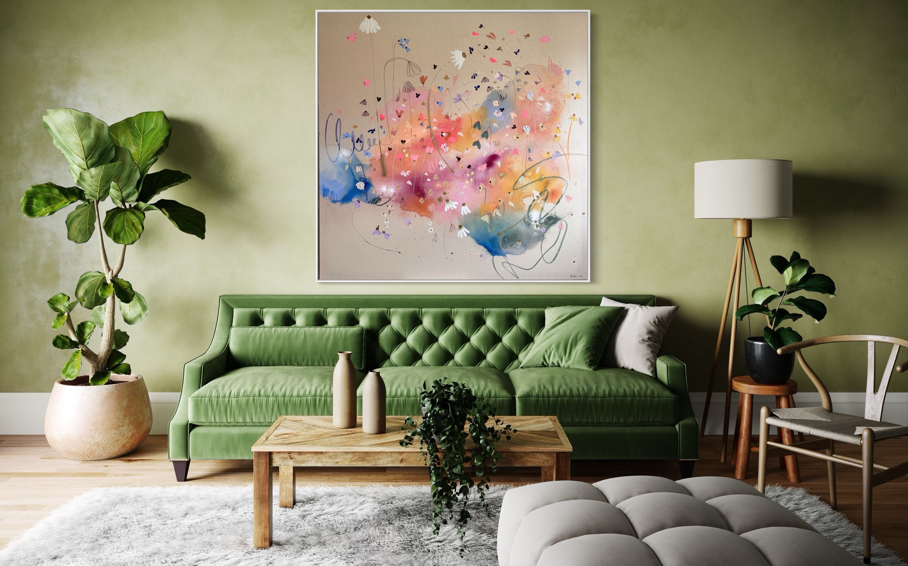 Acryl auf Leinwand „blühendes Lebensgefühl“