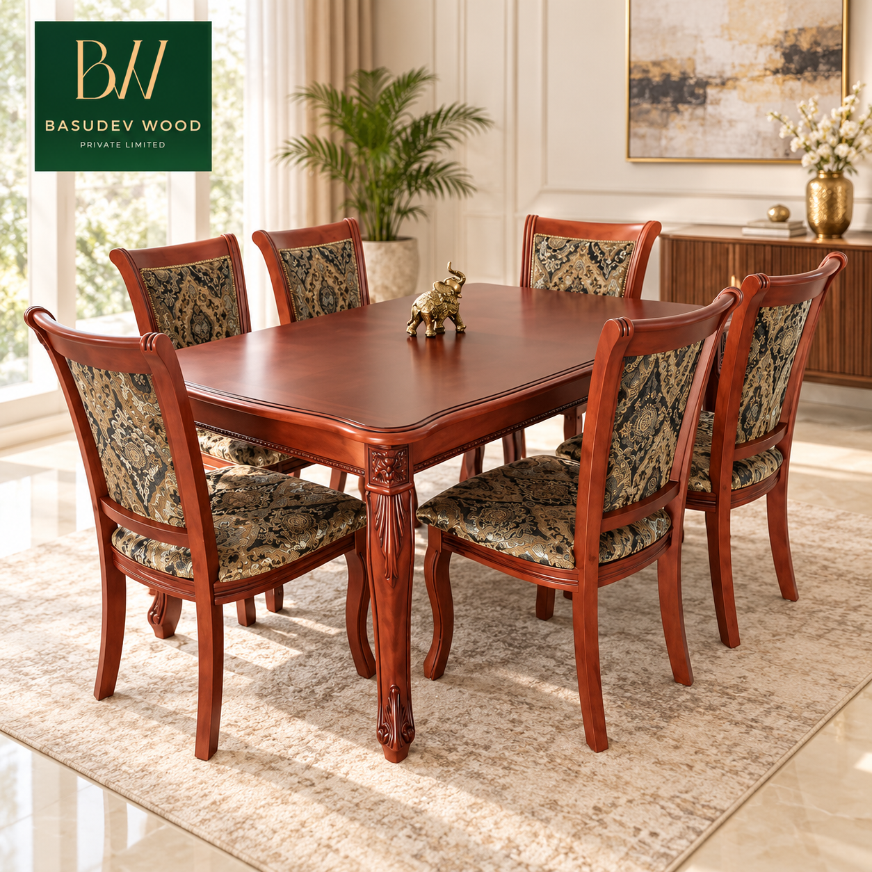 THE IMPERIAL TAPESTRY 6 SEATER DINING SET