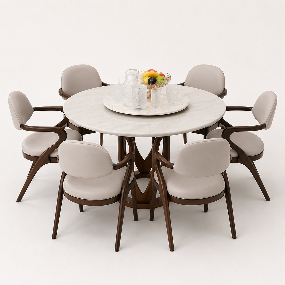 Thumbnail: VORTEX CURVED 6 - SEATER DINING SET