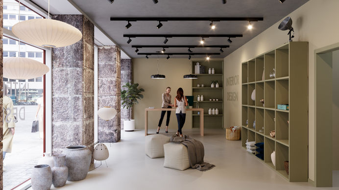 Butik til leje synligt fra Værnedamsvej og Vesterbrogade