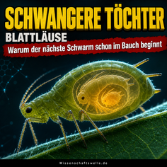 Blattläuse tragen Töchter und Enkelinnen zugleich