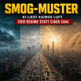 Wissenschaftswelle-Cover: KI trennt Kairos Smog in vier verschiedene Luftlagen