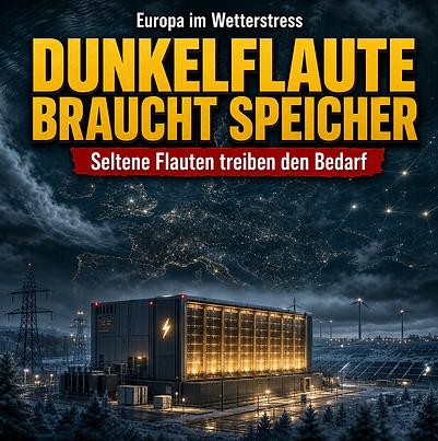 Über erneuerbare Stromsysteme wird oft so gesprochen, als entscheide vor allem die durchschnittliche Wind- und Solarernte über ihre Stabilität. Die neue Studie aus Nature Communications verschiebt den Blick auf das eigentliche Nadelöhr: seltene, aber systemkritische Dunkelflauten. Wer diese Extremphasen sauber mitmodelliert, landet bei einem europäischen Speicherbedarf, der nicht in einigen großen Batterien aufgeht, sondern in einer Infrastrukturfrage von kontinentalem Maßstab.