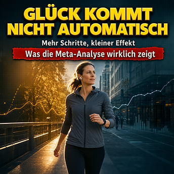Wissenschaftswelle-Cover mit einer laufenden Frau im Stadtlicht, warm-kalten Kontrasten und Datenkurven als Symbol für gemessene Alltagsbewegung und Stimmung.