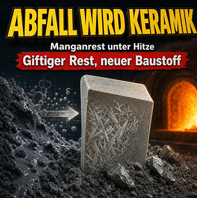 Industrieller Abfall klingt nach Entsorgung, nicht nach Materialinnovation. Genau diese Richtung dreht eine neue Scientific-Reports-Studie aus China um. Das Team nutzte Elektrolytmangan-Rückstand, der wegen wasserlöslicher Schadstoffe ein erhebliches Umweltproblem darstellt, zusammen mit kalziniertem Kaolin, um bei vergleichsweise niedrigen Brenntemperaturen anorthitische Keramik zu erzeugen. Der beste getestete Zustand erreichte laut Studie eine Biegefestigkeit von 65,09 Megapascal bei 1160 Grad Celsius, 60 Minuten Haltezeit und einem Verhältnis von Rückstand zu Kaolin von 1:1. Das ist ein spannender Beleg für technisch sinnvolle Abfallverwertung und Schadstoffbindung, aber noch kein Nachweis dafür, dass daraus sofort massentaugliche Baustoffe für jede Umgebung werden.
