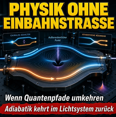 Nicht-hermitesche Systeme mit Verstärkung und Verlust gelten seit Jahren als Labor für ein seltsames Versprechen der modernen Physik: In ihrer Nähe können sogenannte außergewöhnliche Punkte Zustände so umlenken, dass die Richtung des Weges plötzlich selbst zum physikalischen Faktor wird. Bisher sah das oft nach einer Einbahnstraße aus. Wer solche Punkte dynamisch umrundete, bekam typischerweise chirales, also richtungsabhängiges Schalten statt sauberer symmetrischer Übertragung. Genau hier setzt eine heute veröffentlichte Nature-Communications-Studie an. Sie zeigt experimentell an einem Zwei-Moden-Photoniksystem, dass sich unter gezielt gewählten Trajektorien die Adiabatik tatsächlich wiederherstellen lässt.