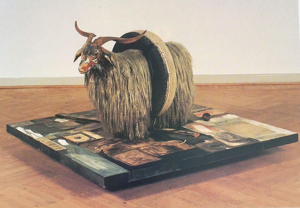 Robert Rauschenberg, Monogram, 1955-1959. Moderna Museet, Stockholm. © Robert Rauschenberg Foundation.
