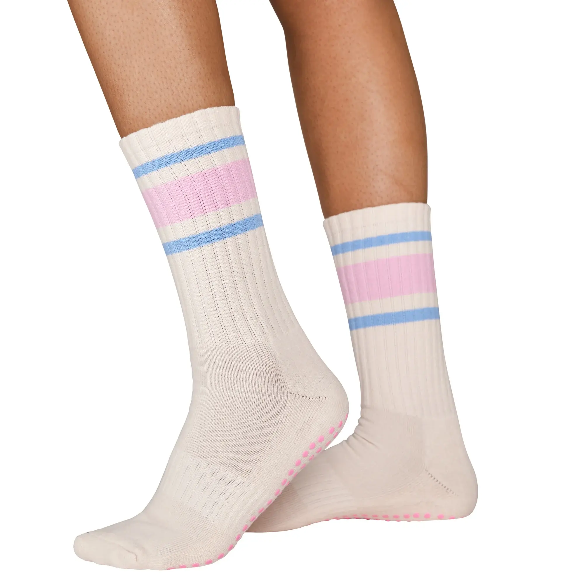 Souls. Pink Retro Grip Socks
