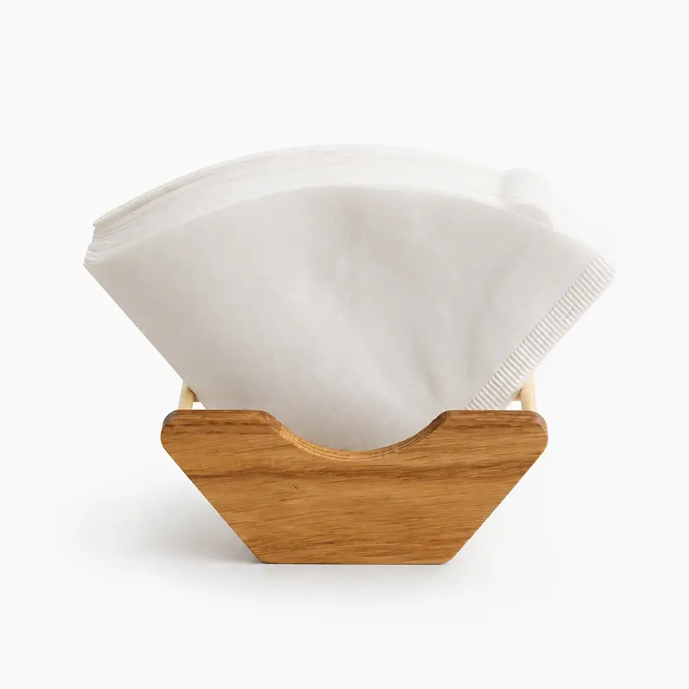 Miniatyrbilde: Kaffefilterholder i massiv eik